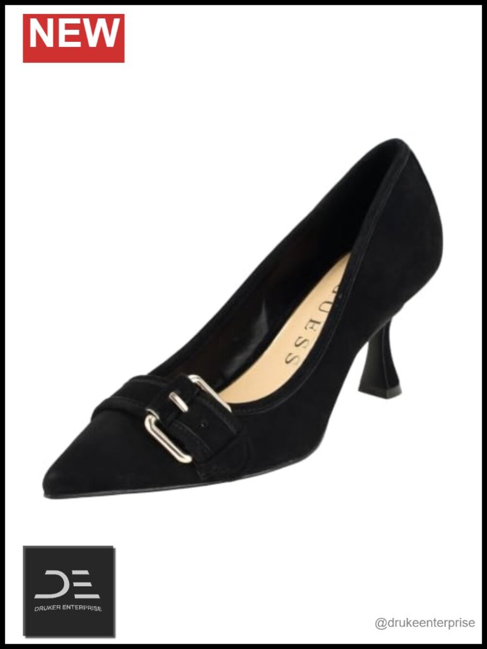 Suede Kitten Heel Pumps Pointy Toe Slip-On Women's Dress Shoes